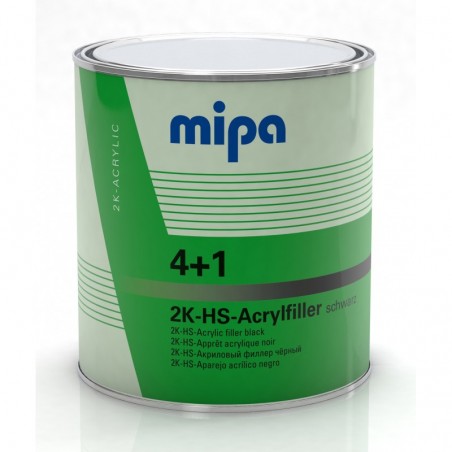 Apprêt ponçable 2K acrylique noir 4+1 Acrylfiller HS 3L