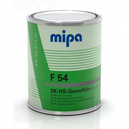 Apprêt acrylique garnissant gris foncé 2K-HS-Grundfiller F54 1L