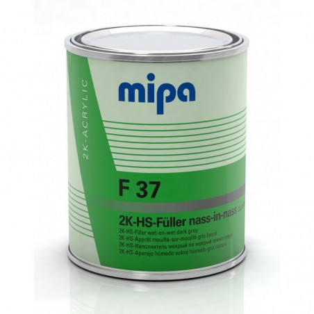 Apprêt mouillé auto-lissant poursuite gris foncé 2K-HS-NiN-Füller F37 1L
