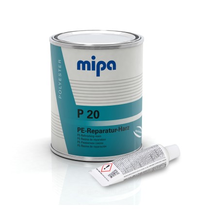 Kit résine polyester complet Reparatur-Set réduite en styrène P20 1KG
