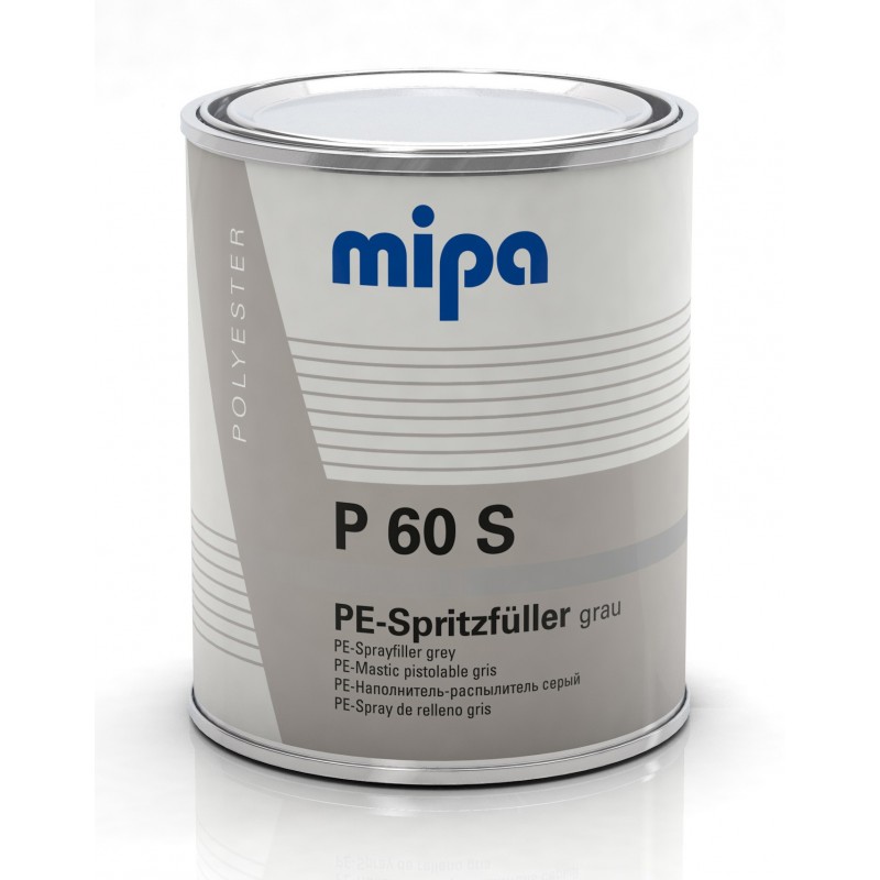 Mastic pistolable ou apprêt polyester gris P60S 1L